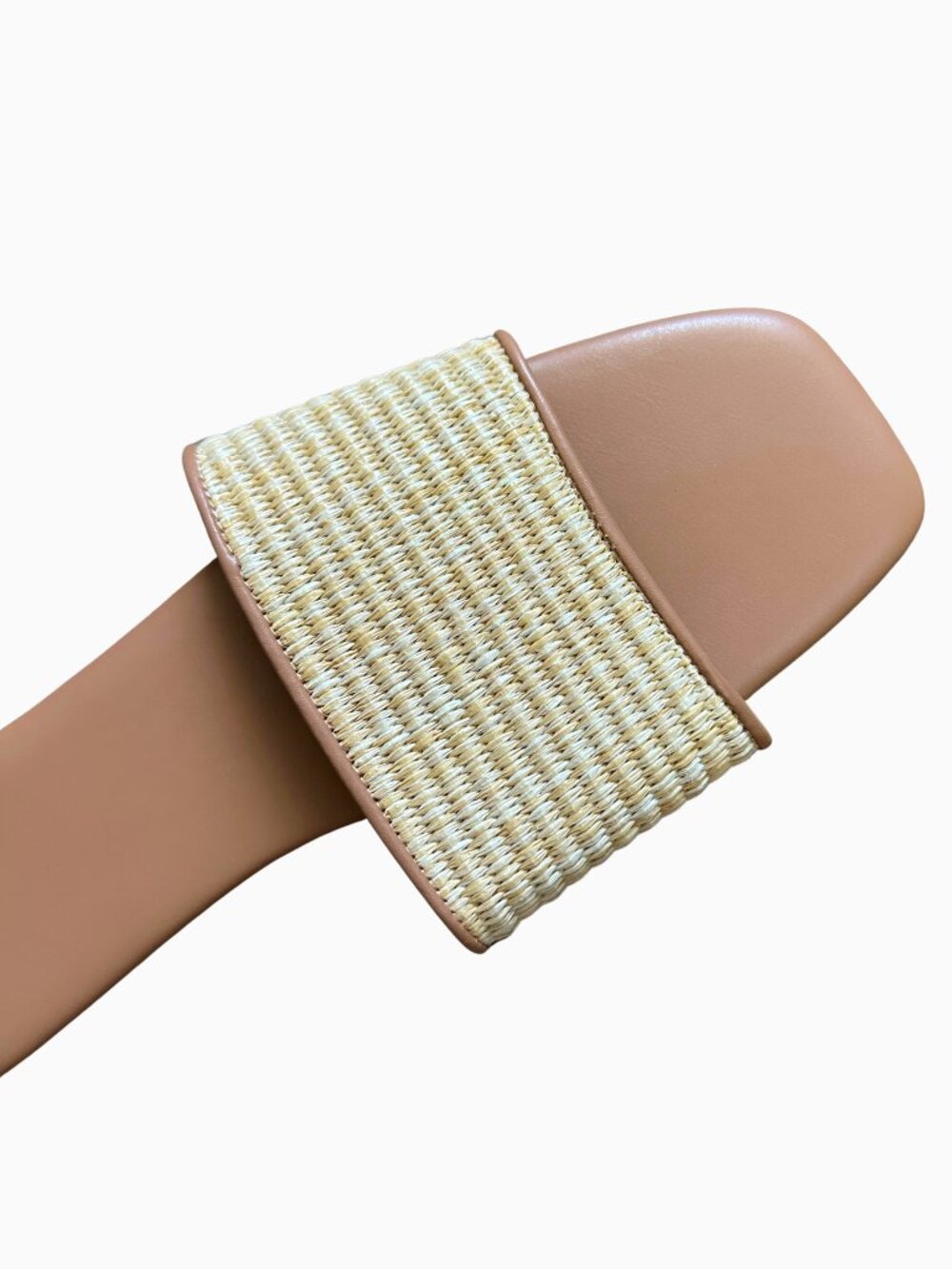 SALE 🎉 A New Day NWT Maren Natural Woven Raffia Slide Sandals 11 Memory Foam - Picture 4 of 7